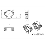 30mm kikkertmontageringe | en-stykke picatinny base med håndtag 