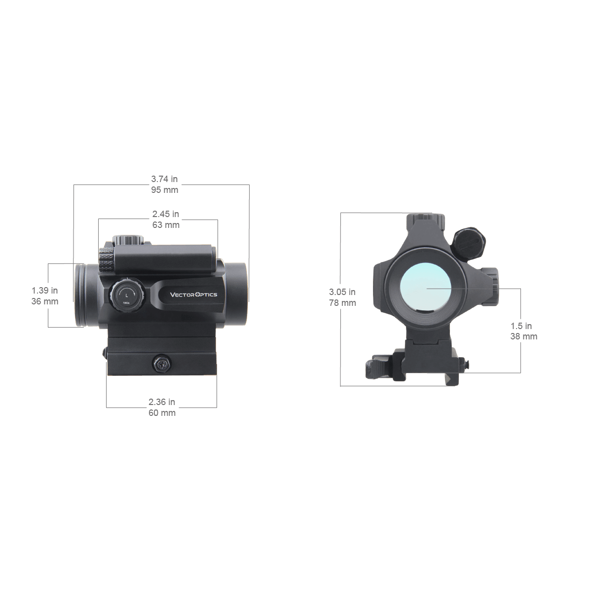 Vector Optics Nautilus 1x30 Sigte Dobbelt Retikel rødpunktsigte 