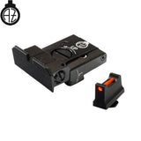 Glock 17, Glock 19, Glock 26 justerbare sigtemidler med fiberoptik | Type A