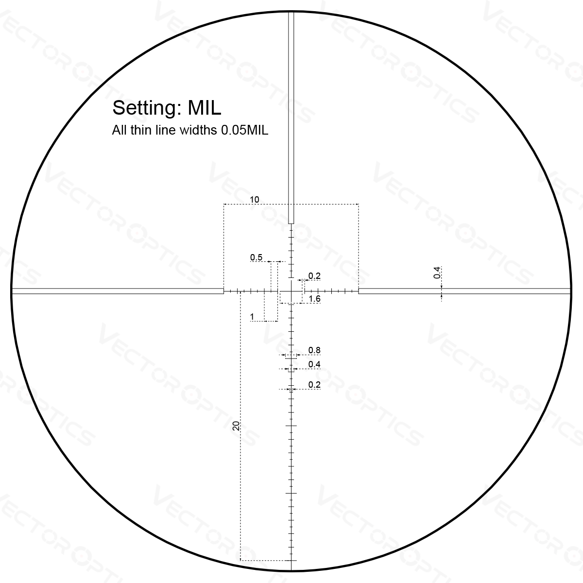 Vector Optics Veyron 3-12x44 FFP kompakt riffelkikkert 